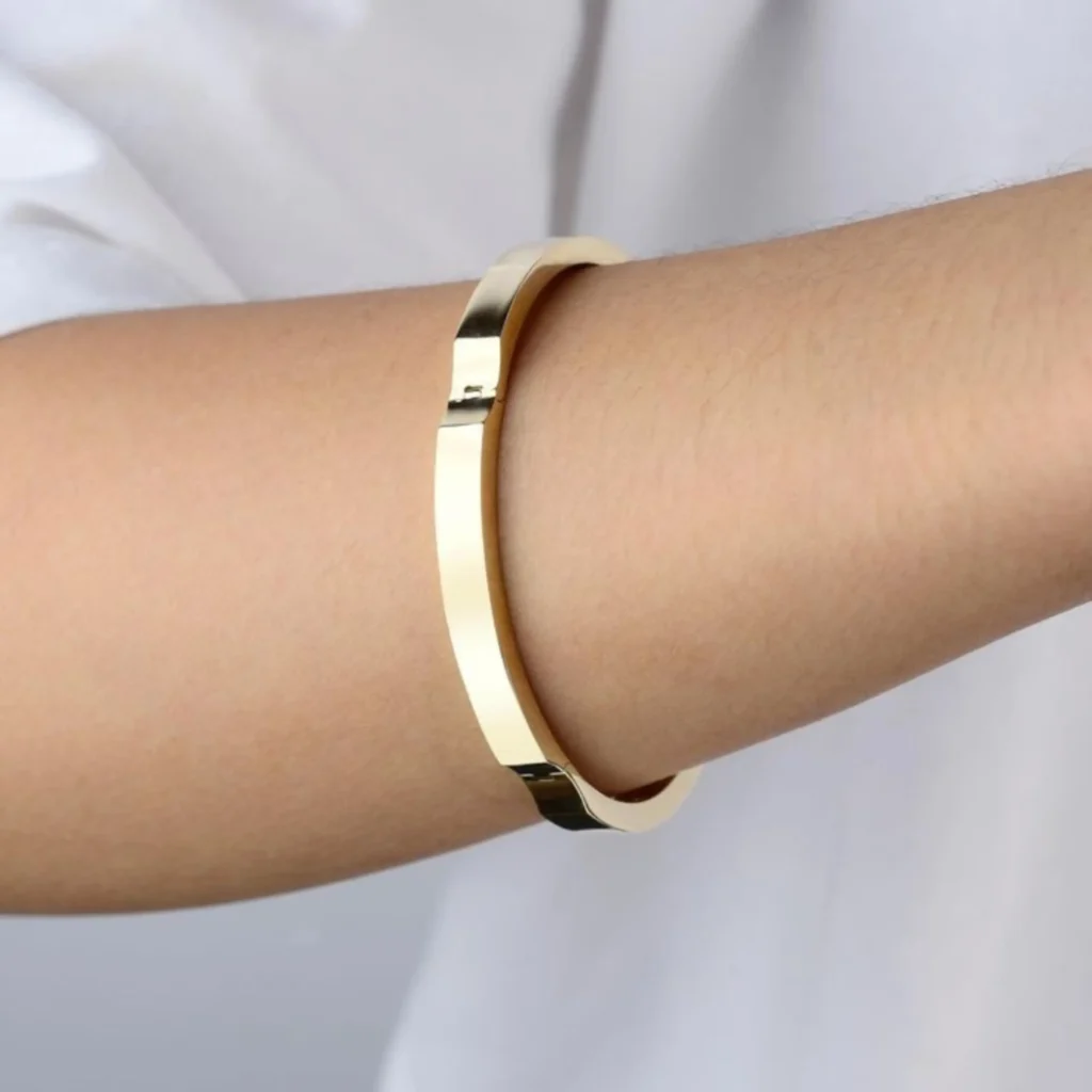 دستبند طلا طرح اینه ای