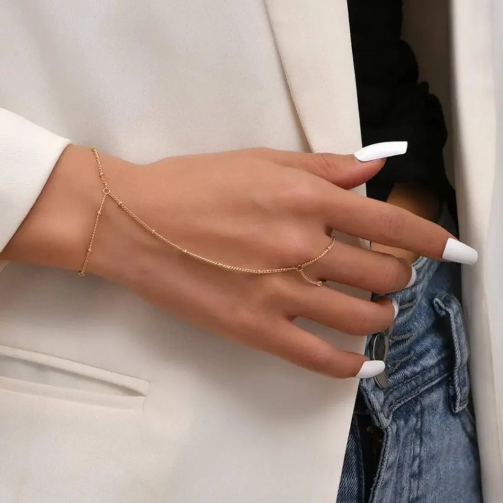 دستبند انگشتر طلا دخترانه