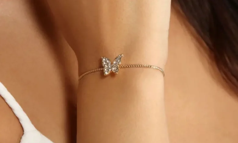 دستبند طرح پروانه