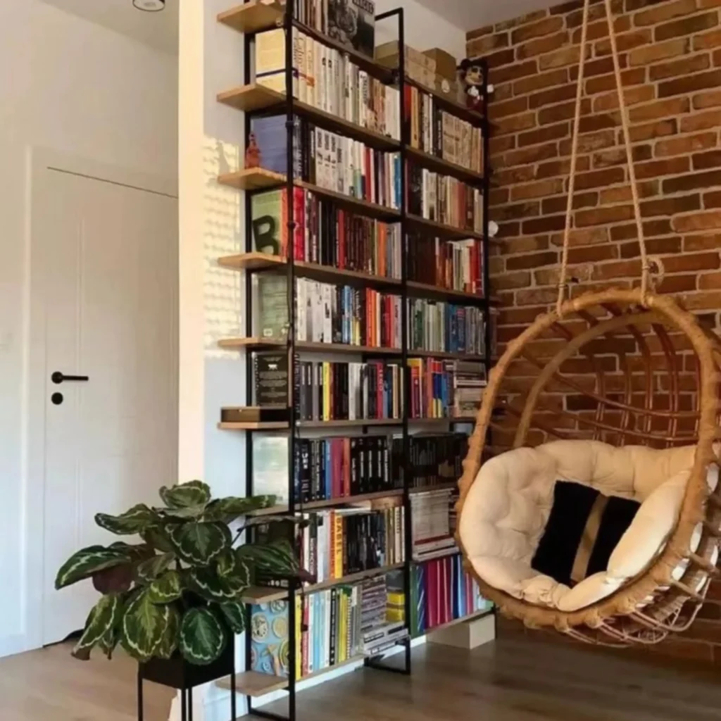 قفسه چوبی کتابخانه