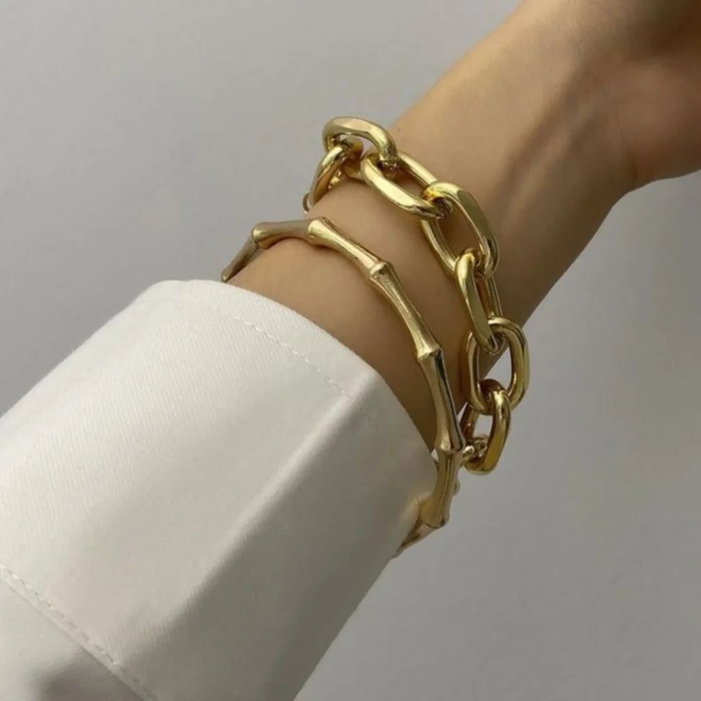 دستبند زنجیری طلا دخترانه
