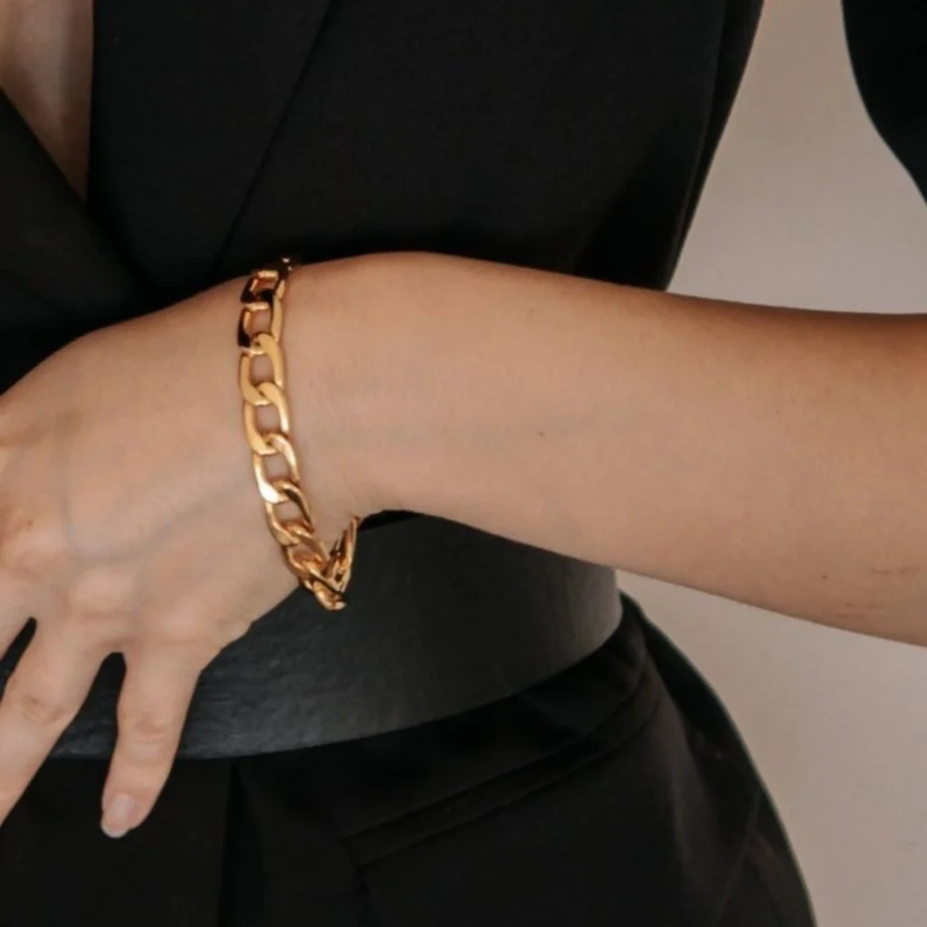 دستبند طلا دخترانه طرح زنجیری