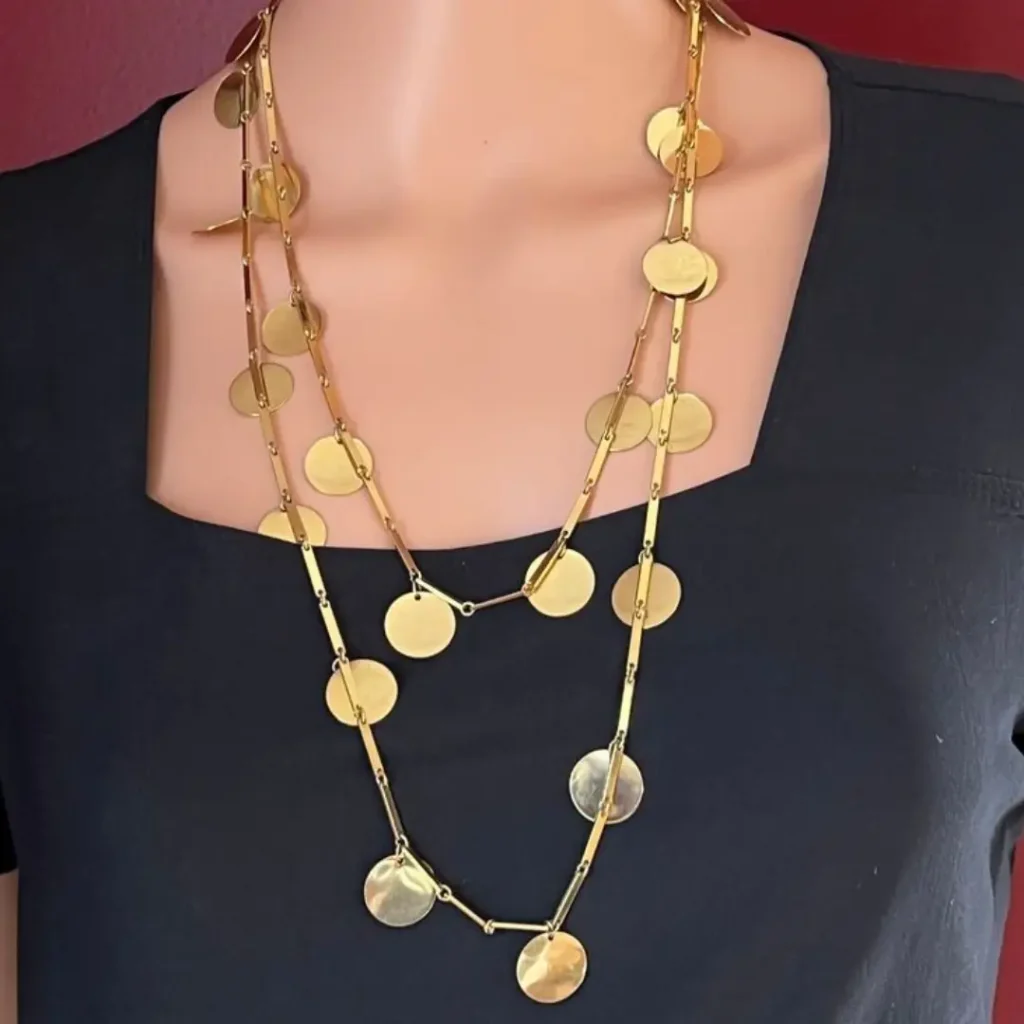 گردنبند طلا زنانه با پلاک سکه