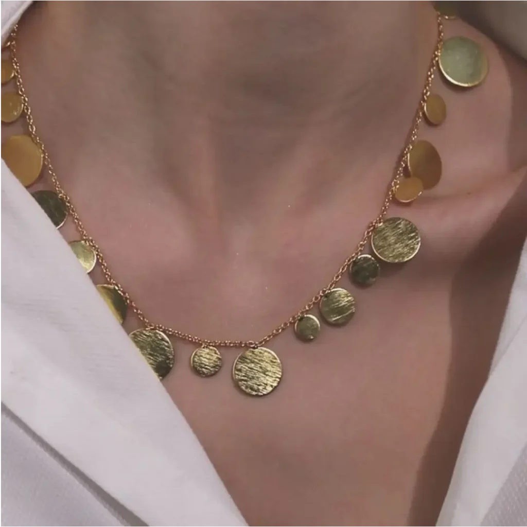 گردنبند طلا زنانه با پلاک سکه