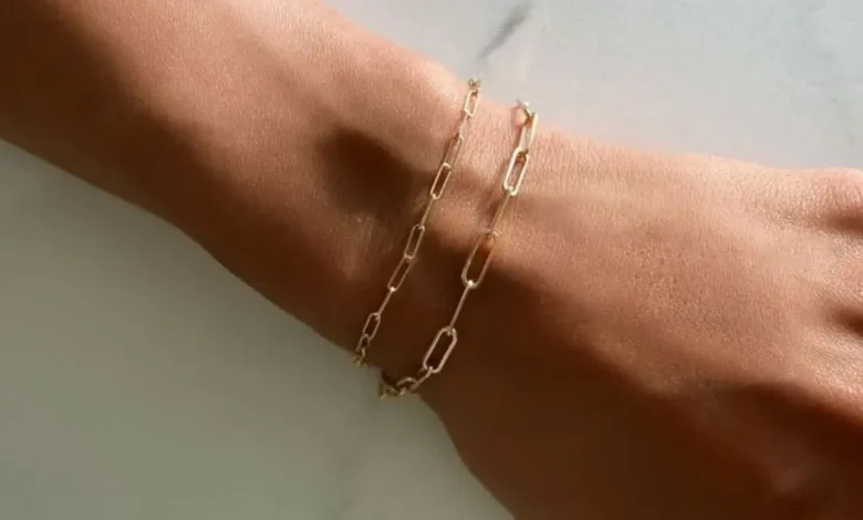 دستبند زنجیری ظریف دخترانه