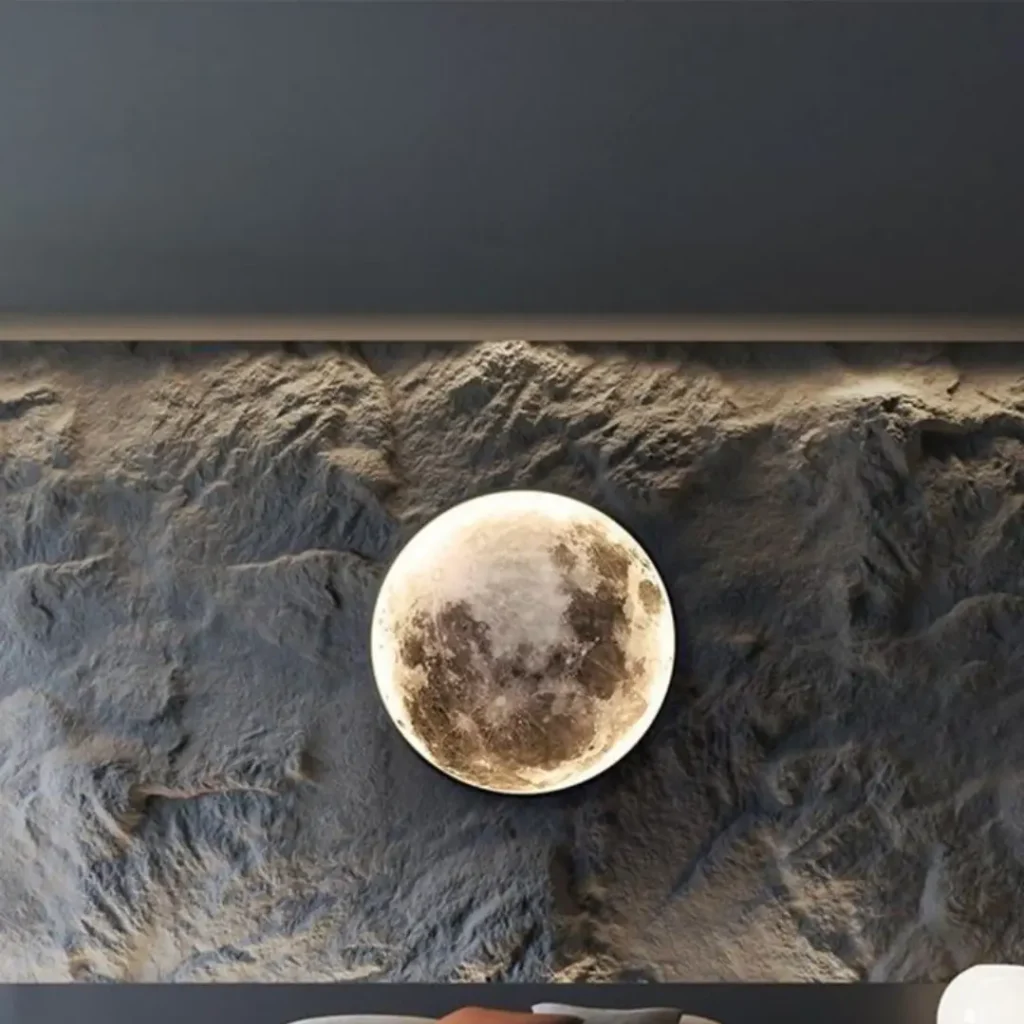 دکور سه بعدی اتاق خواب طرح ماه