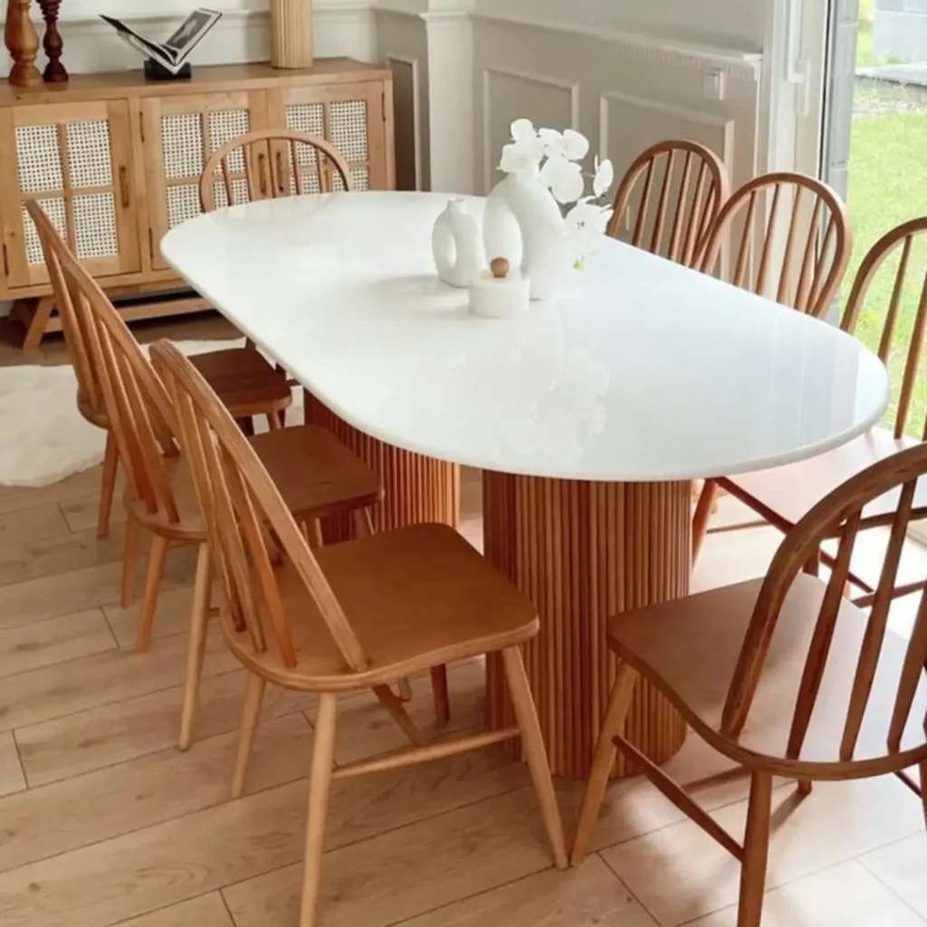 میز نهارخوری مینمیال و چوبی