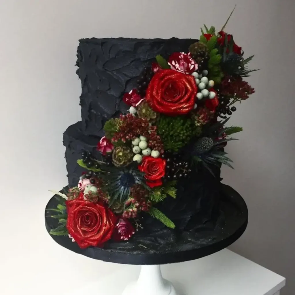 کیک با دیزاین گل